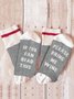 Creative Letter Printed Casual Cotton Socks